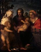 Andrea del Sarto Elisabeth and John the Baptist oil on canvas